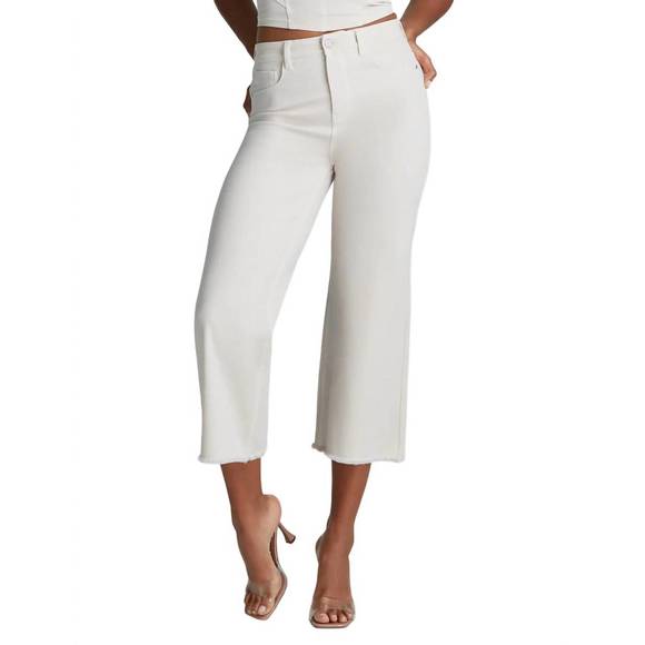 NEW COMMANDO do it all denim high-rise cropped wide leg jean in porcelain - Picture 1 of 2